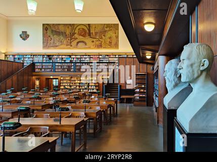 Bibliothèque nationale allemande, salle de lecture pour les sciences humaines, Leipzig, Saxe, Allemagne, Europe Banque D'Images