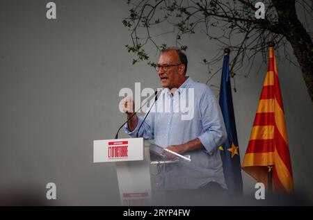 Barcelone/Espagne/le vote a été brutalement réprimé par les forces de sécurité espagnoles aujourd'hui, il y a six ans qu'un référendum a été organisé unilatéralement par le peuple catalan pour voter en faveur de l'indépendance de son territoire. Le vote a été sévèrement réprimé par les forces de sécurité espagnoles, un triste événement que les Catalans se souviennent aujourd'hui avec tristesse. Voici quelques photos des manifestations d'aujourd'hui en cas de sixième anniversaire du référendum. Le Strip de Barcelone Espagne Copyright : xAhmedxadnanx  P9Y0983 crédit : Imago/Alamy Live News Banque D'Images