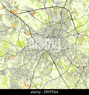 Carte de Campinas, État de São Paulo, Brésil Illustration de Vecteur