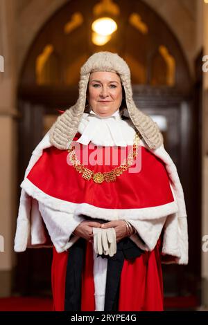 Le nouveau Lord Chief Justice, Dame Sue Carr, à la Royal courts of Justice dans le centre de Londres. Date de la photo : lundi 25 septembre 2023. Banque D'Images