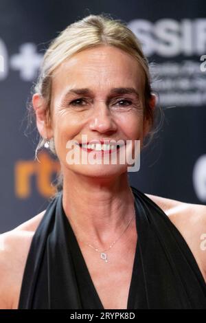 Sandrine Bonnaire assiste à la cérémonie de clôture du 71e Festival International du film de San Sebastian au Kursaal Palace. (Photo de Nacho Lopez / SOPA Images/Sipa USA) Banque D'Images