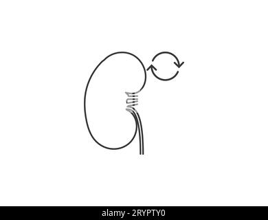 Icône de transplantation rénale. Illustration vectorielle. Illustration de Vecteur