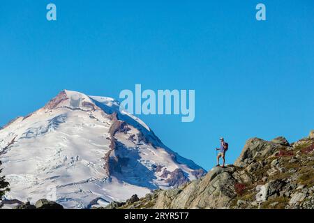 Randonnée dans la zone de loisirs de Mt Baker Banque D'Images