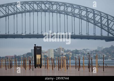 Whispers de l'artiste Quandamooka Megan Cope - œuvres monumentales publiques à l'Opéra de Sydney Banque D'Images