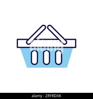 Icône vectorielle liée au panier d'achat Illustration de Vecteur
