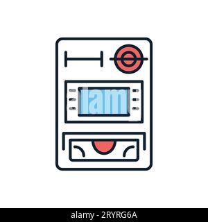 Icône vectorielle liée à l'ATM Illustration de Vecteur