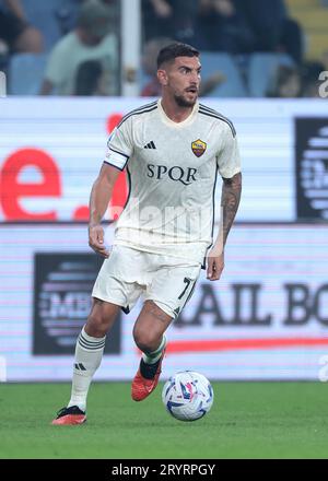 Gênes, Italie. 28 septembre 2023. Lorenzo Pellegrini de L'AS Roma lors du match de Serie A à Luigi Ferraris, Gênes. Le crédit photo devrait se lire : Jonathan Moscrop/Sportimage crédit : Sportimage Ltd/Alamy Live News Banque D'Images