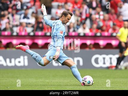 Munich, Deutschland. 23 septembre 2023. Firo : 09/23/2023, football, football, 1e Bundesliga, saison 2023/2024, 5e journée, FC Bayern Munich - VfL Bochum, Manuel Riemann, VfL Bochum, VfL, Bochum, action individuelle, crédit : dpa/Alamy Live News Banque D'Images