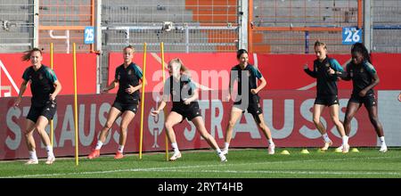 Firo : 09/25/2023, football, football, femmes, football féminin DFB équipe nationale féminine Allemagne, UEFA Women's Nations League, entraînement, Banque D'Images