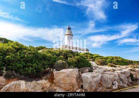 Phare de Cape Formentor sur la côte nord de Majorque, Espagne Banque D'Images