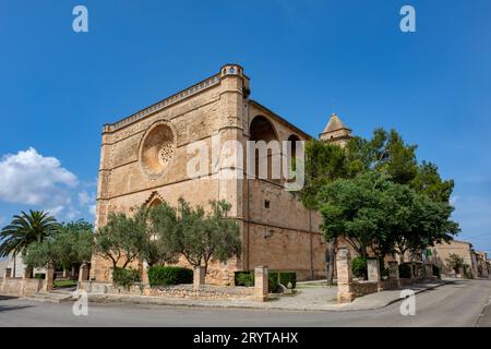 Église de Sant Pere, Petra. Mallorca. Îles Baléares Espagne. Banque D'Images