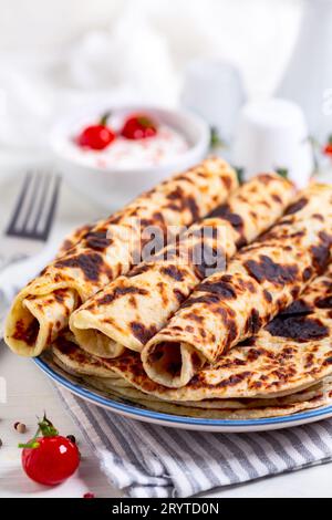 Petits gâteaux faits maison aux pommes de terre molles. Banque D'Images
