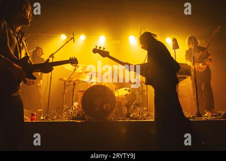 Milan, Italie, 30 septembre 2023. Le groupe de rock alternatif anglais Demob Happy se produit en concert à Arci bellezza, Milan. Crédits : Maria Laura Arturi/Alamy Live News Banque D'Images