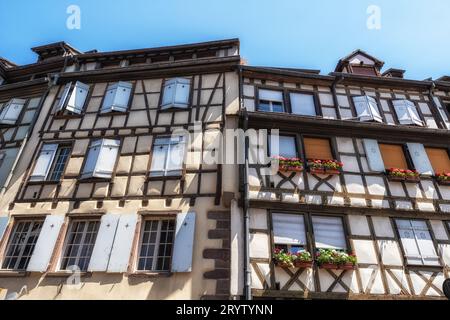Architecture de maison à colombages à colmar Banque D'Images