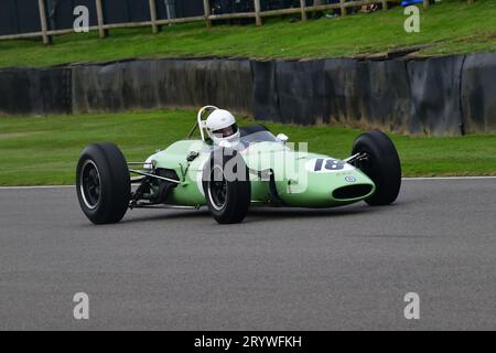 Kurt Delbene, BRP-BRM, Glover Trophy, une course de 25 minutes pour des voitures de Grand Prix de 1½ litre, qui ont concouru sur des pistes au Royaume-Uni et en Europe, entre 196 Banque D'Images