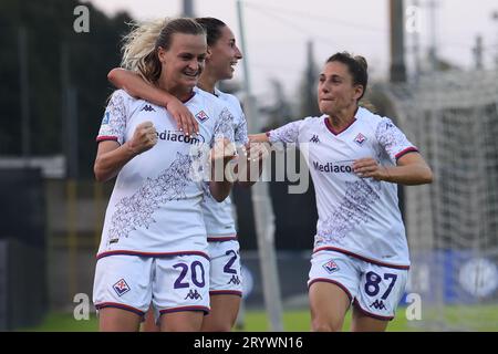 Milica Mijatovic (ACF Fiorentina) célèbre après avoir marqué 0-1 buts lors du FC Internazionale Women vs ACF Fiorentina, match de football italien Serie A Women à Sesto San Giovanni (MI), Italie, le 02 2023 octobre Banque D'Images