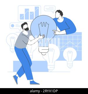 Travail d'équipe créatif Illustration de Vecteur