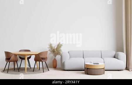 Design Big White Living room.interior Banque D'Images