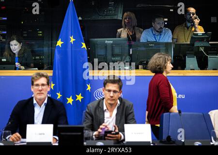 STRASBOURG - le futur commissaire européen Wopke Hoekstra lors de son examen climatique au Parlement européen, où l'ancien ministre des Affaires étrangères et leader du CDA doit convaincre les députés européens que la coopération européenne et le climat sont entre de bonnes mains avec lui. ANP RAMON VAN flymen netherlands Out - belgique Out Banque D'Images