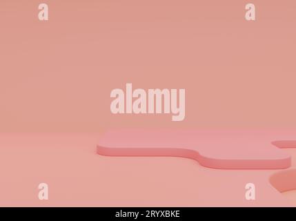 Rose pastel monochrome fond cosmétique pour la présentation du produit Banque D'Images