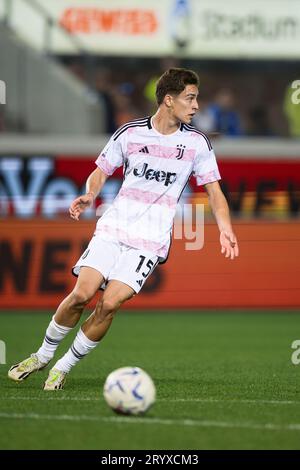 Kenan Yildiz de Juventus FC en action lors du match de football Serie A entre Atalanta BC et Juventus FC. Banque D'Images