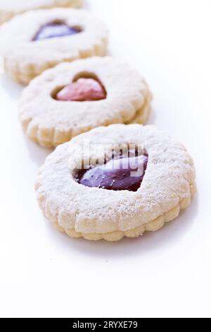 Biscuits Linzer Torte Banque D'Images