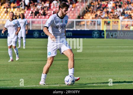 Lecce, Italie. 30 septembre 2023. Khvicha Kvaratskhelia (SSC Napoli) lors du match de football américain Lecce vs SSC Napoli, italien Serie A à Lecce, Italie, septembre 30 2023 crédit : Independent photo Agency/Alamy Live News Banque D'Images