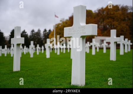 Cimetière américain et mémorial luxembourgeois à Hamm, Luxembourg, Luxembourg. Banque D'Images