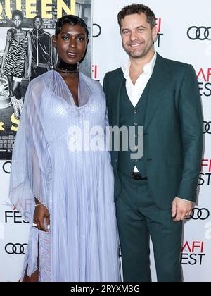 (FICHIER) Jodie Turner-Smith demande le divorce de Joshua Jackson après 4 ans de mariage. L'actrice, représentée par l'avocate Laura Wasser, a déposé devant la Cour supérieure de Los Angeles le lundi 2 octobre 2023. HOLLYWOOD, LOS ANGELES, CALIFORNIE, ÉTATS-UNIS - NOVEMBRE 14 : l'actrice et mannequin britannique Jodie Turner-Smith et son mari/acteur canadien Joshua Jackson arrivent au AFI FEST 2019 - gala de la soirée d'ouverture - première de "Queen and Slim" d'Universal Pictures qui s'est tenue au TCL Chinese Theatre IMAX le 14 novembre 2019 à Hollywood, Los Angeles, Californie, États-Unis. (Photo de Xavier Collin/image Press Banque D'Images