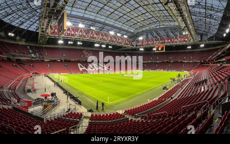 Amsterdam, pays Bas. 21 septembre 2023. Vue générale lors de l'UEFA League Europa, match de football du Groupe B entre l'Ajax Amsterdam et l'Olympique de Marseille le 21 septembre 2023 au stade Johan Cruijff Arena d'Amsterdam, pays-Bas - photo Matthieu Mirville/DPPI crédit : DPPI Media/Alamy Live News Banque D'Images