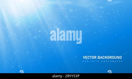Concept réaliste de vecteur de fond sous-marin Illustration de Vecteur