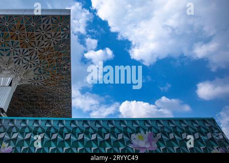 Dhaka, Bangladesh : 02, octobre 2023 : troisième terminal nouvellement construit de l'aéroport international Hazrat Shahjalal (HSIA) à Dhaka. Une fois pleinement opérati Banque D'Images