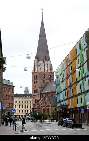 St. Église de Pierre dans la vieille ville de Malmö, Suède. Banque D'Images