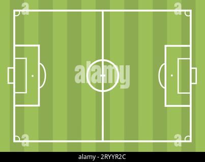 Terrain de football avec zones, jeu de sports de football Illustration de Vecteur