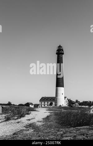 Sorve Peninsula Lighthouse en photographie noir et blanc Banque D'Images