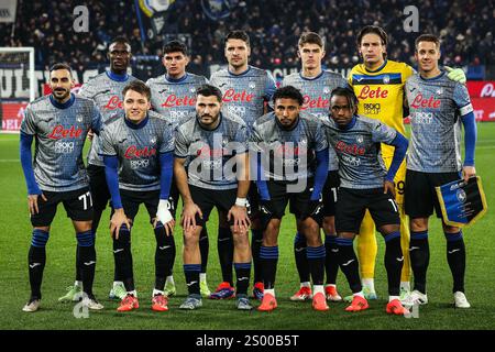 Équipe d'Atalanta lors du championnat italien Serie A match de football entre Atalanta BC et Empoli FC le 22 décembre 2024 au Gewiss Stadium à Bergame, Italie Banque D'Images