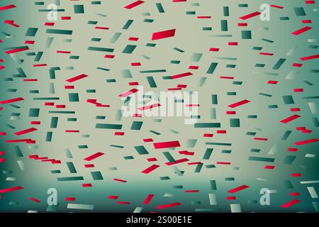 Confettis tombant sur fond abstrait dégradé flou, illustration vectorielle pastel rétro. Design graphique holographique tendance pour bannière de carte de voeux Illustration de Vecteur