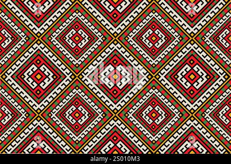 Illustration ethnique géométrique colorée vectorielle Illustration de Vecteur