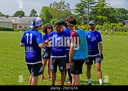 Frisbee Competition, le Faouet, côtes-d'Armor, Bretagne, France, Europe Banque D'Images