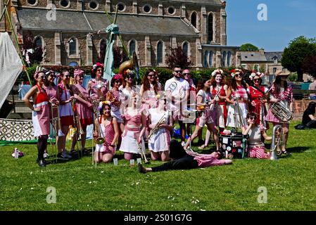 Frisbee Competition, le Faouet, côtes-d'Armor, Bretagne, France, Europe Banque D'Images