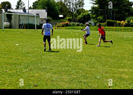 Frisbee Competition, le Faouet, côtes-d'Armor, Bretagne, France, Europe Banque D'Images