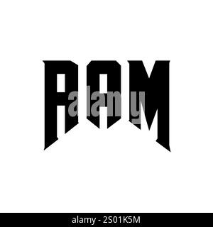 Conception de logo de lettre AAM pour la société de technologie. Combinaison de couleurs noir et blanc de conception de logo AAM. Logo AAM, vecteur AAM, conception AAM, icône AAM, AAM alph Illustration de Vecteur