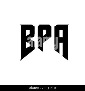 Conception de logo de lettre BPA pour la société de technologie. Combinaison de couleurs noir et blanc de conception de logo BPA. Logo BPA, vecteur BPA, conception BPA, icône BPA, BPA alph Illustration de Vecteur