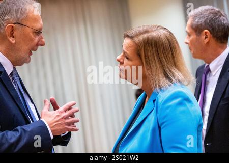 Nancy FAESER et Davor BOZINOVIC lors de la réunion des ministres de l intérieur et de la Justice pour approuver l entrée de la Roumanie et de la Bulgarie dans l espace Schengen le E Banque D'Images