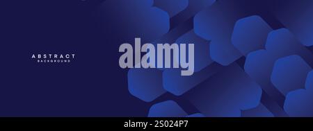 Fond de lignes fluides géométriques abstraites bleu foncé dégradé. Abstrait Website Design Bleu géométrique avec toile de fond de ligne avec des formes de gradient Illustration de Vecteur