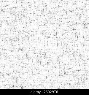 Motif sans coutures croisées hachurées. Hachures de texture. Tissu tissé. Patern tissé. Traits de pinceau linéaire. Lin noir sur fond blanc. Superposition d'effets Illustration de Vecteur