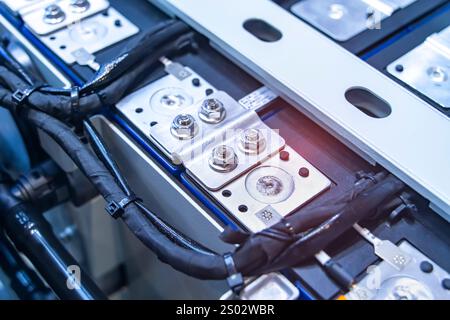 module de batterie au lithium avec bms disponible pour voiture électrique ou centrale de stockage Banque D'Images