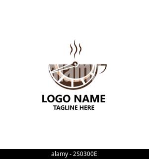 vecteur de conception de logo de compteur de vitesse de café Illustration de Vecteur