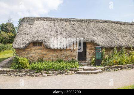 Pasant's Cottage, Cosmeston Medieval Village, Penarth, Vale of Glamorgan, pays de Galles du Sud, ROYAUME-UNI Banque D'Images