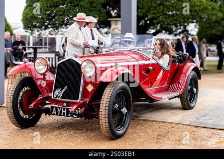 Alfa Romeo 6C Gran Sport présenté au concours of Elegance 2023, Hampton court Palace Banque D'Images